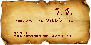 Tomasovszky Viktória névjegykártya