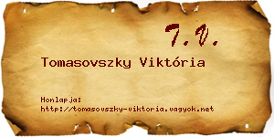 Tomasovszky Viktória névjegykártya